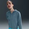 Nike Women's Dri-fit One Full-zip French Terry Hoodie In Blue