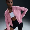 Nike Women's Dri-fit One Full-zip French Terry Hoodie In Pink