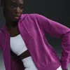 Nike Women's Dri-fit One Full-zip French Terry Hoodie In Purple