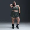 Nike Women's Dri-fit One High-waisted 3" 2-in-1 Shorts (plus Size) In Green