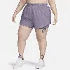 Nike Women's Dri-fit One High-waisted 3" 2-in-1 Shorts (plus Size) In Purple