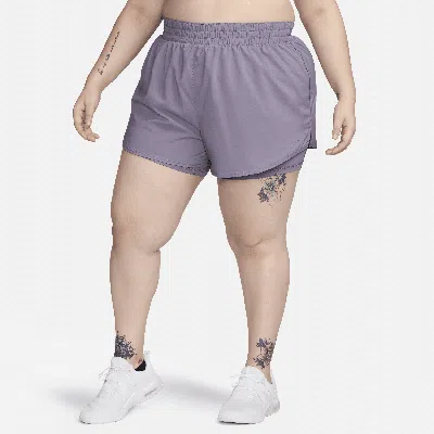 Nike Women's Dri-fit One High-waisted 3" 2-in-1 Shorts (plus Size) In Purple