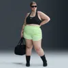 Nike Women's Dri-fit One High-waisted 3" 2-in-1 Shorts (plus Size) In Yellow