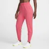 Nike Women's Dri-fit One High-waisted 7/8 French Terry Jogger Pants In Pink