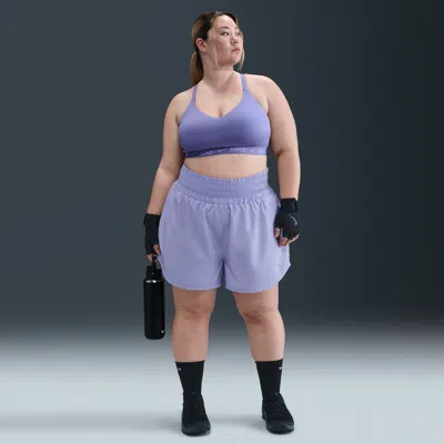Nike Women's Dri-fit One Ultra High-waisted 3" Brief-lined Shorts (plus Size) In Purple