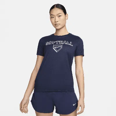 Nike Women's Dri-fit Softball T-shirt In Blue