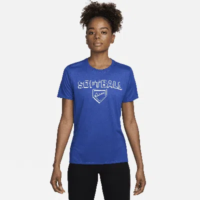 Nike Women's Dri-fit Softball T-shirt In Blue