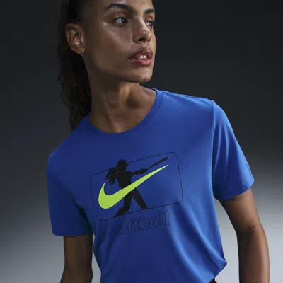 Nike Women's Dri-fit Softball T-shirt In Blue