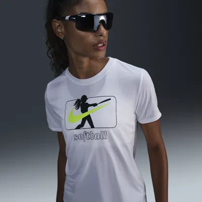 Nike Women's Dri-fit Softball T-shirt In White