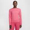 Nike Women's Dri-fit Swift Element Uv Crew-neck Running Top In Pink