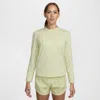 Nike Women's Dri-fit Swift Element Uv Crew-neck Running Top In Yellow
