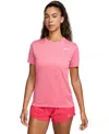 Nike Women's Dri-fit T-shirt In Aster Pink,pure,htr