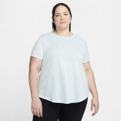 Nike Plus Size Active Dri-fit Women's Short-sleeve Logo T-shirt In Blue