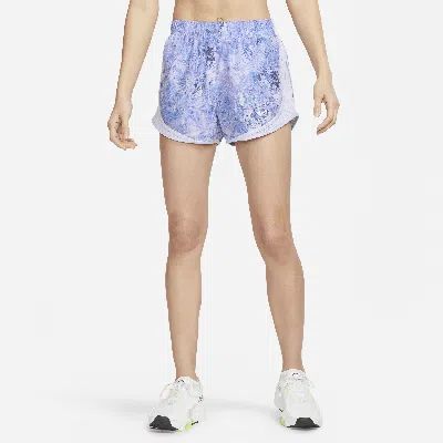 Nike Women's Dri-fit Tempo Printed Running Shorts In Purple