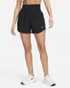 Nike One Dri-fit High-waisted 3-inch 2-in-1 Shorts In Black