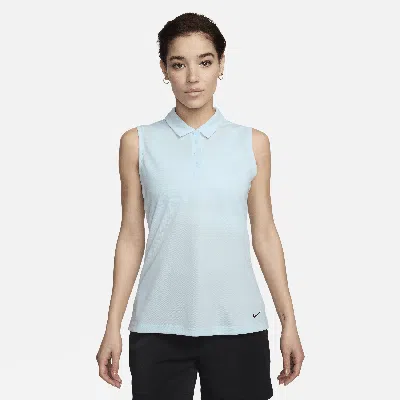 Nike Women's Dri-fit Victory Sleeveless Golf Polo In Blue