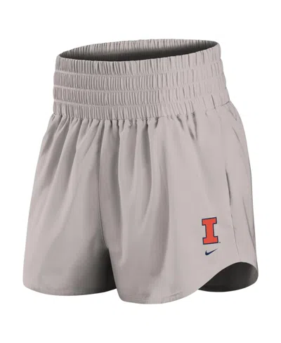 Nike Illinois Primary Logo One  Women's Dri-fit College Shorts In Gray