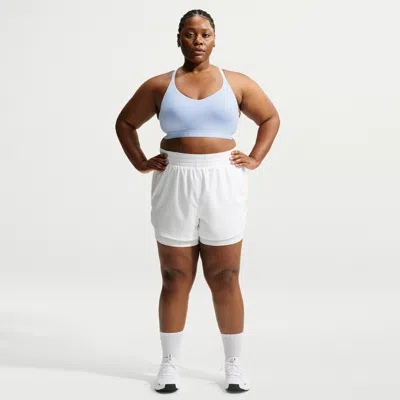 Nike Women's Dri-fit One High-waisted 3" 2-in-1 Shorts (plus Size) In Blue