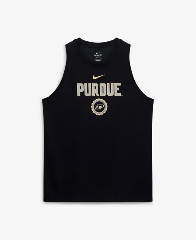 Nike Women's Dri-fit Scoop Neck Sleeveless Cotton-blend Tank Top In Black