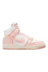Nike Dunk 1985 Topstitched Denim And Leather High-top Sneakers In Multi