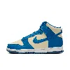 Nike Women's Dunk High Next Nature Shoes In Khaki/blue/platinum