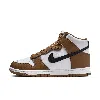 Nike Women's Dunk High Next Nature Shoes In Tan/black/white