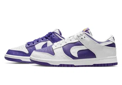 Pre-owned Nike Women's Dunk Low Se Flip The Old School Dj4636-100 In White/varsity Purple