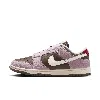 Nike Dunk Low Leather And Suede Sneakers In Brown