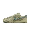 Nike Dunk Low Suede Basketball Sneaker In Green