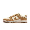 Nike Dunk Low Suede And Leather Sneakers In Coconut Milk/flax/sail