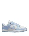 Nike Dunk Low Leather Sneakers White/blue Tint In White/blue Tint
