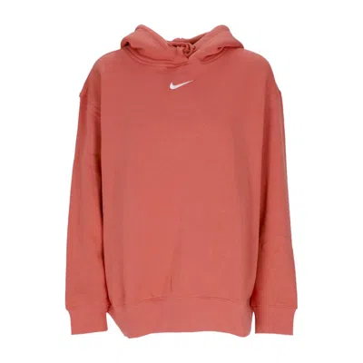Nike Women's Essential Collection Fleece Hoodie Madder Root/white In Red