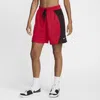 Nike Women's Essential Dri-fit Mesh Basketball Shorts In University Red/black/white