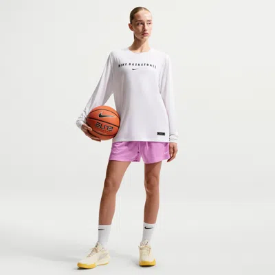 Nike Women's Essential Dri-fit Mesh Basketball Shorts In Purple