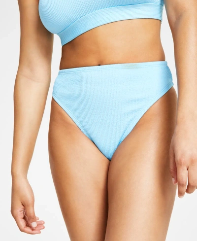 Nike Women's Essential High-rise Bikini Bottoms In Aquarius Blue