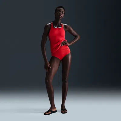 Nike Women's Essential High-waisted Swim Bottoms In Red