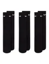 Nike Women's Everyday Cushioned Training Crew Socks (3 Pairs) In Black