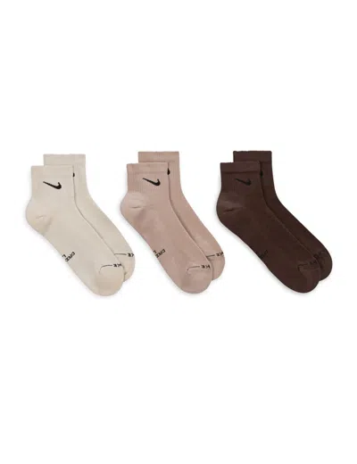 Nike Women's Everyday Elevated Ankle Socks (3 Pairs) In Multi