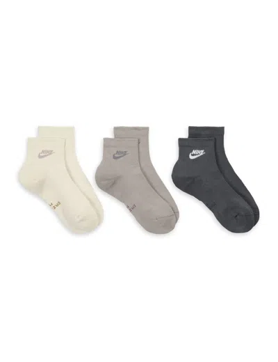 Nike Women's Everyday Elevated Ankle Socks (3 Pairs) In Multi