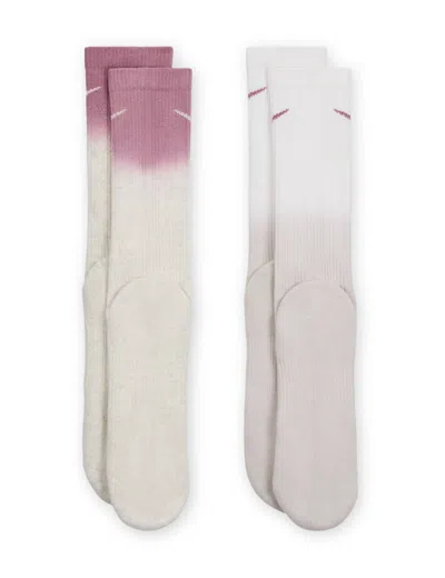 Nike Women's Everyday Plus Cushioned Crew Socks (2 Pairs) In Cream