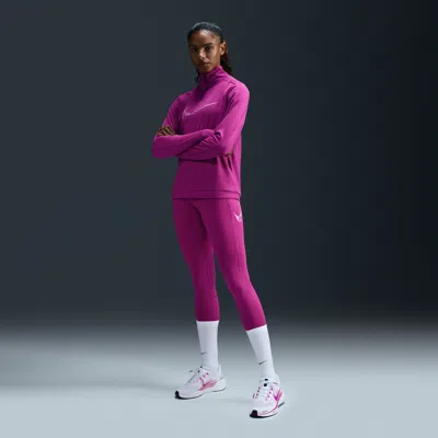Nike Women's Fast Mid-rise 7/8 Running Leggings With Pockets In Pink