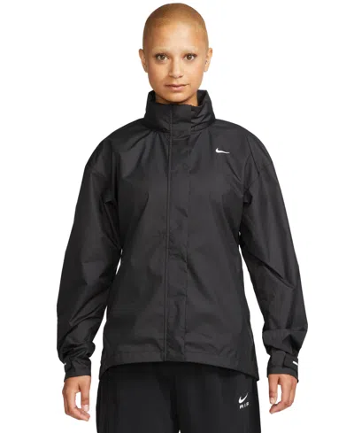 Nike Women's Fast Repel Storm-flap Running Jacket In Black,refs