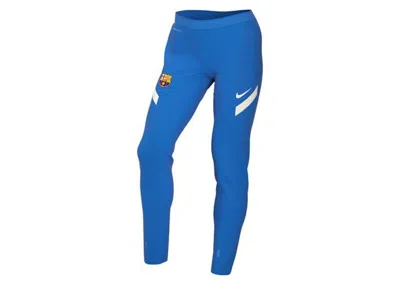 Pre-owned Nike Women's F.c. Barcelona Strike Elite 2021/2022 Drifit Adv Knit Pants In Blue