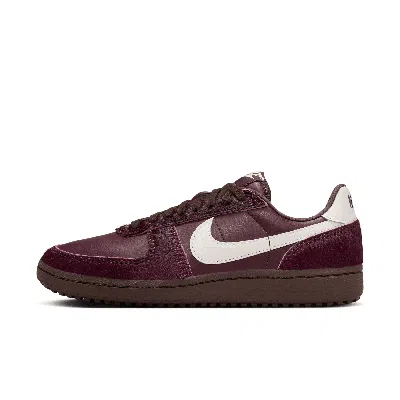 Nike Field General Leather Low-top Trainers In Burgundy Crush/brown