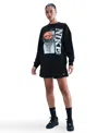 Nike Women's Fleece Loose Fit Crew Neck T-shirt In Black