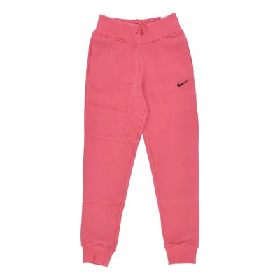 Nike Women's Fleece Tracksuit Pants Sportswear High-waisted Fleece Joggers Adobe/black