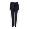 Nike Women's Fleece Tracksuit Pants Sportswear Oversized Fleece Joggers Black/white/white In Blue