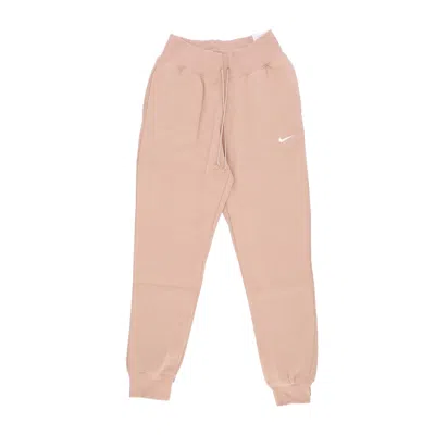 Nike Women's Fleece Tracksuit Pants Sportswear Phoenix Fleece High-waisted Joggers Hemp/sail In Pink