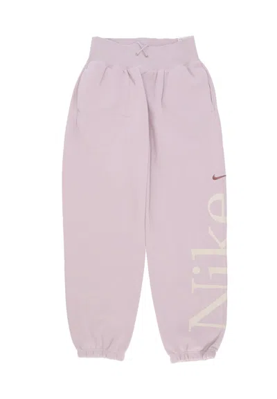Nike Women's Fleece Tracksuit Pants W Sportswear Phoenix Fleece Oversized Logo Pant Platinum Violet/smoke