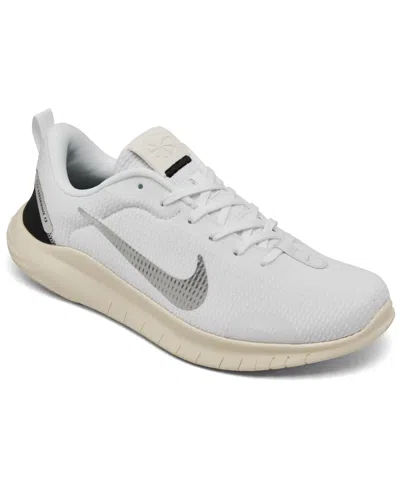 Nike Women's Flex Experience Run 12 Road Running Sneakers From Finish Line In White,sail,coconut Milk,m